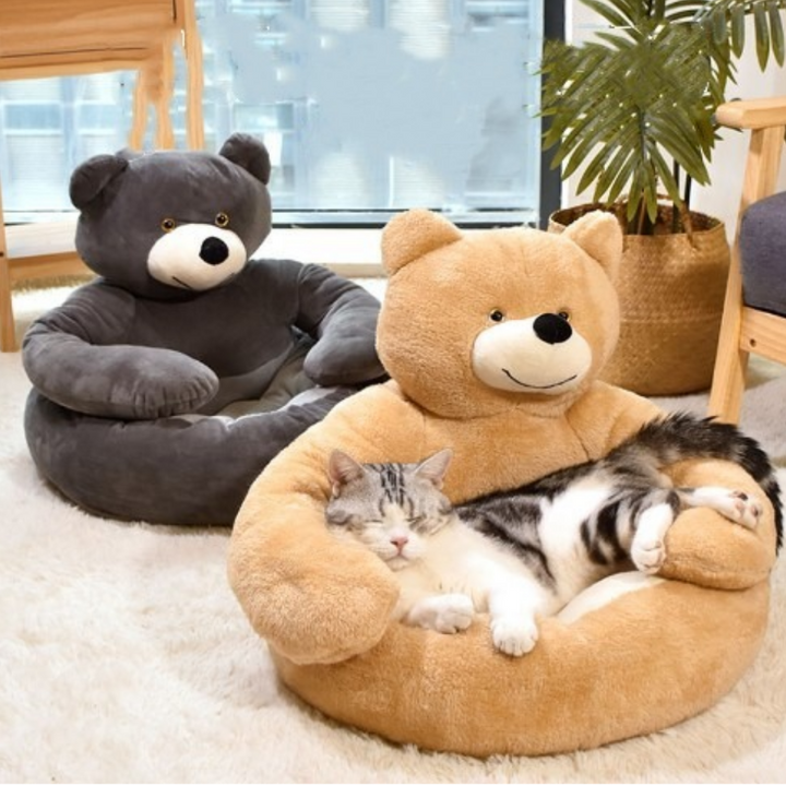 CuddleCub_Bear_Shaped_Plush_Dog_Bed_for_Winter_Comfort_-_Cozy___Durable_0