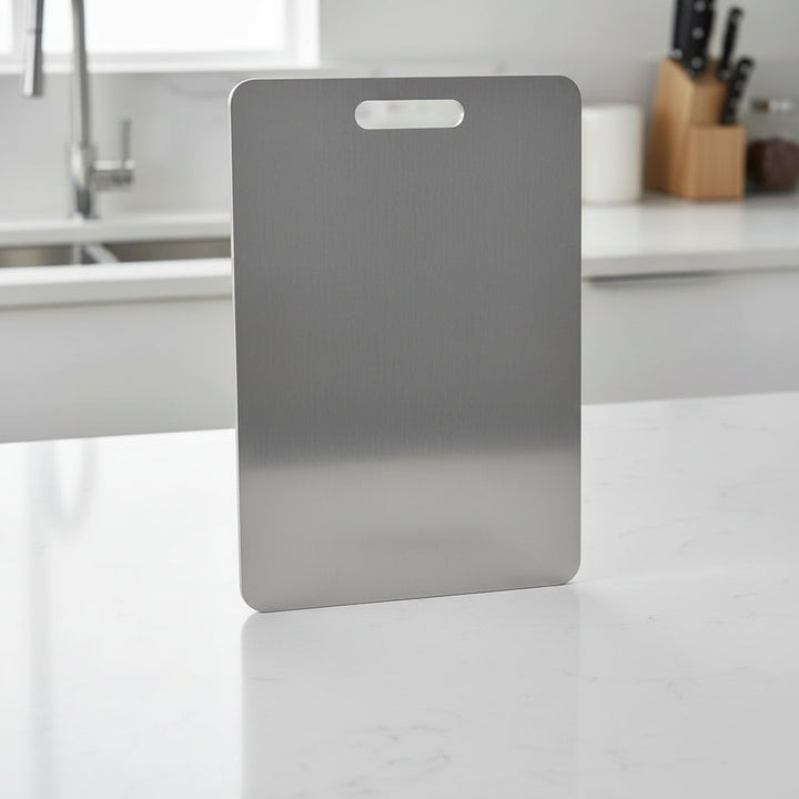TitanClean_Stainless_Steel_Cutting_Board_-_Antibacterial___Scratch-Resistant_0